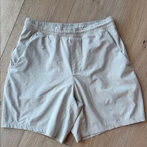 lululemon athletica Men's Cream Performance Athletic Shorts
